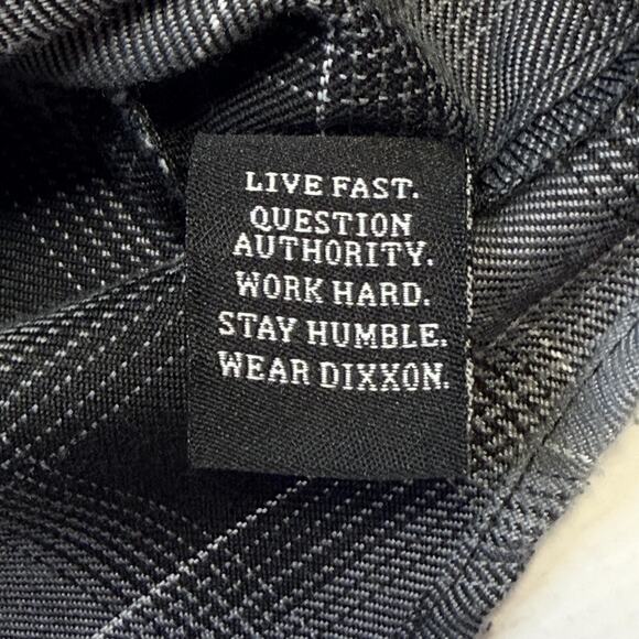 Dixxon Flannel Company Shirt Youth Small Black Gray Plaid Long Sleeve Snap - Picture 8 of 11